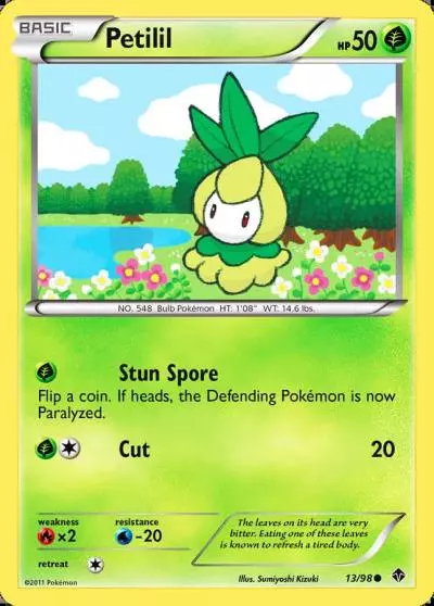Petilil 13/98 Emerging Powers Pokemon card