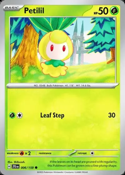 Petilil 6/159 Journey Together Pokemon card