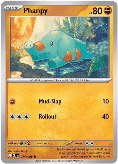 Phanpy 44/86 Chaos Rising Pokemon card