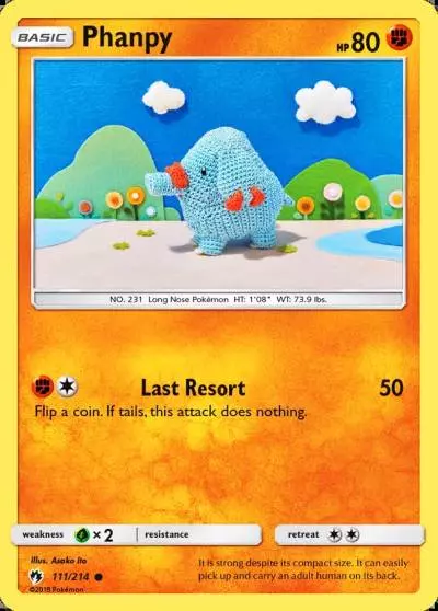 Phanpy 111/214 Lost Thunder Pokemon card