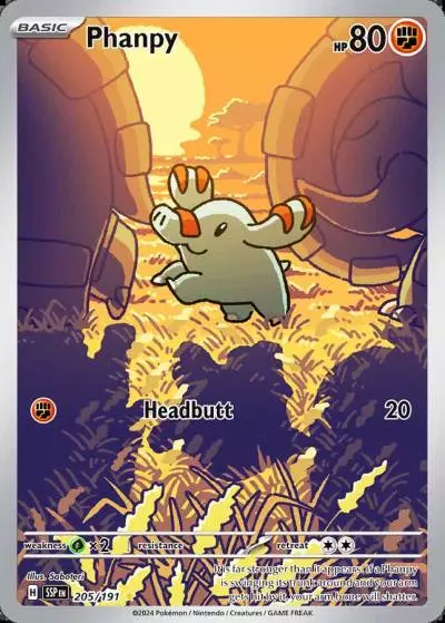 Phanpy 205/191 Surging Sparks Pokemon card