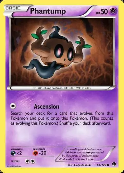 Phantump 64/122 BREAKpoint Pokemon card