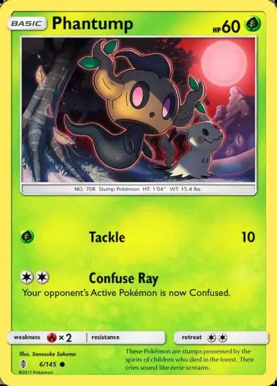 Phantump 6/145 Guardians Rising Pokemon card