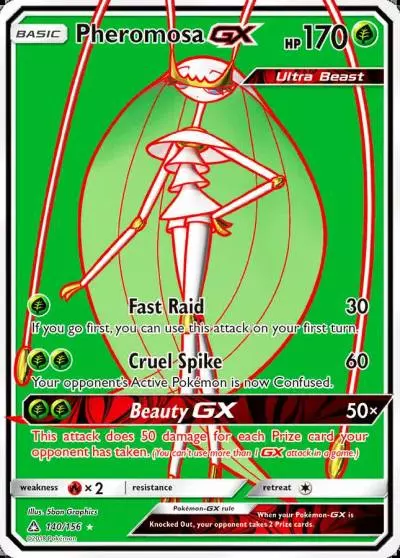 Pheromosa-GX 140/156 Ultra Prism Pokemon card