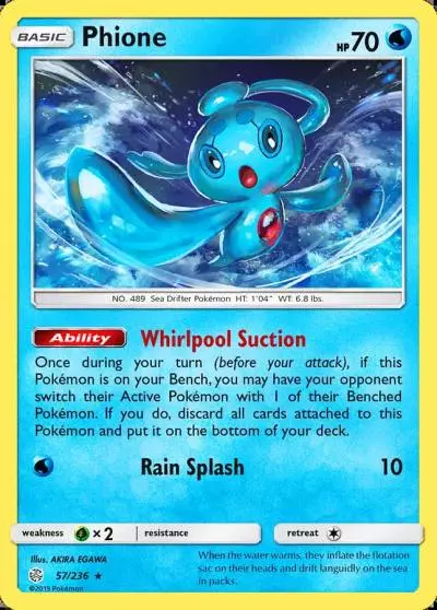 Phione 57/236 Cosmic Eclipse Pokemon card
