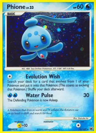 Phione 12/100 Majestic Dawn Pokemon card