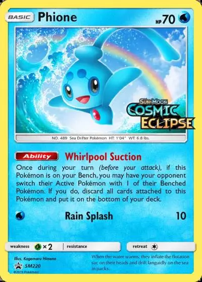Phione SM220/248 SM Black Star Promos Pokemon card