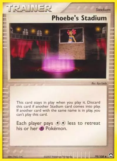 Phoebe's Stadium 79/108 Power Keepers Pokemon card