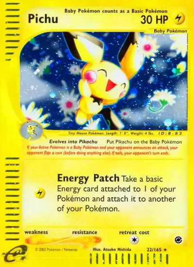 Pichu 22/165 Expedition Base Set Pokemon card