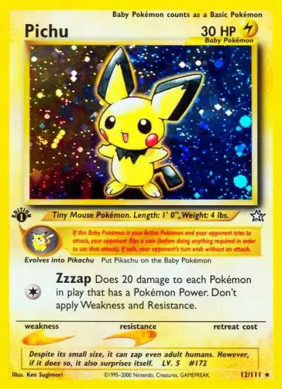 Pichu 12/111 Neo Genesis Pokemon card