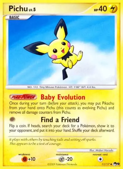 Pichu 11/17 POP Series 9 Pokemon card