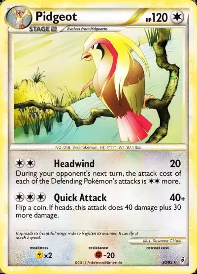 Pidgeot 30/95 Call of Legends Pokemon card