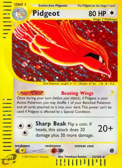 Pidgeot 23/165 Expedition Base Set Pokemon card