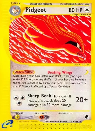 Pidgeot 59/165 Expedition Base Set Pokemon card