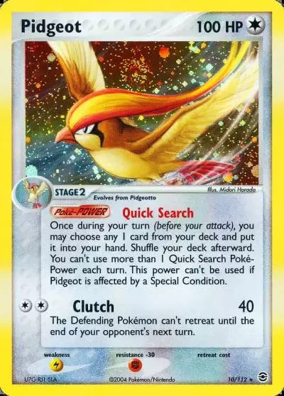 Pidgeot 10/112 FireRed & LeafGreen Pokemon card