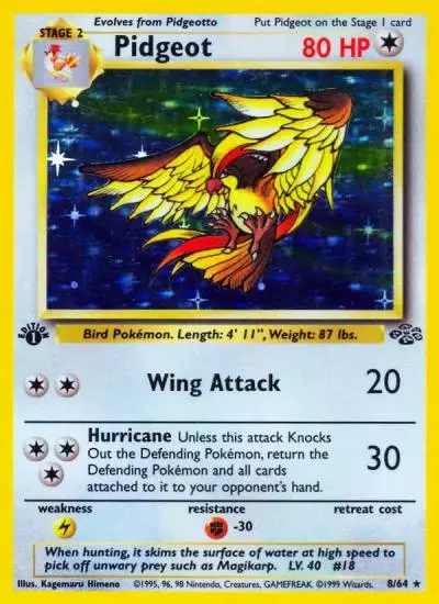 Pidgeot 8/64 Jungle Pokemon card