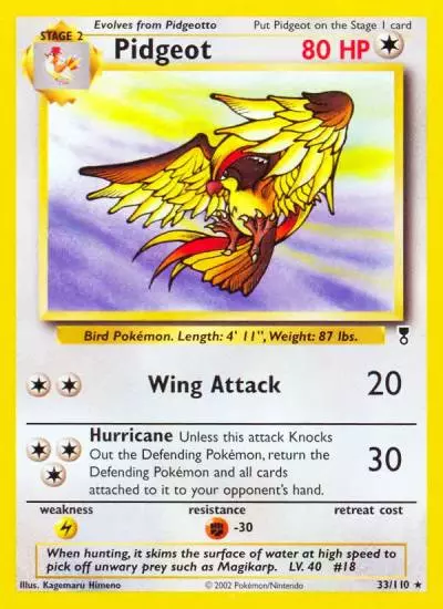 Pidgeot 33/110 Legendary Collection Pokemon card