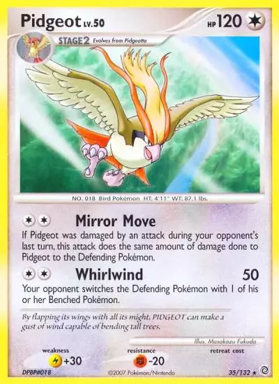 Pidgeot 35/132 Secret Wonders Pokemon card