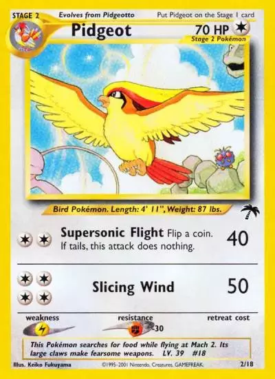 Pidgeot 2/18 Southern Islands Pokemon card