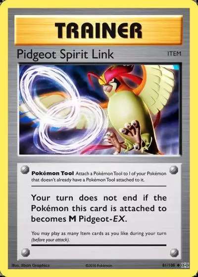 Pidgeot Spirit Link 81/108 Evolutions Pokemon card