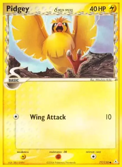 Pidgey δ 77/110 Holon Phantoms Pokemon card