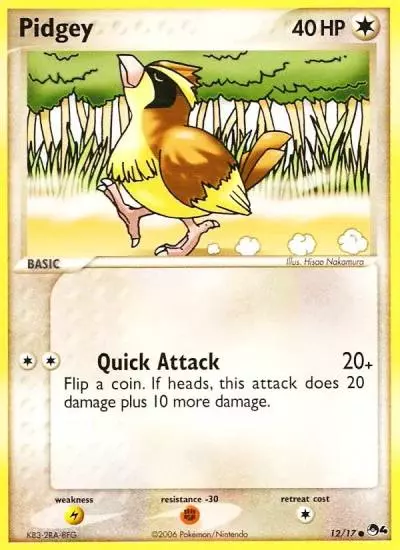 Pidgey 12/17 POP Series 4 Pokemon card