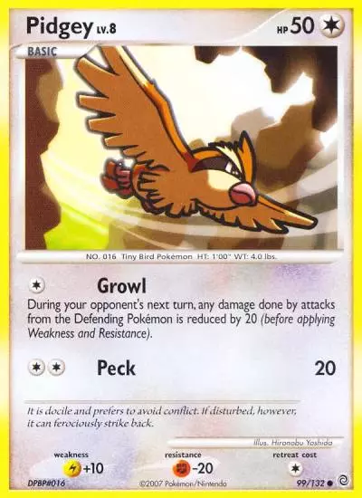 Pidgey 99/132 Secret Wonders Pokemon card