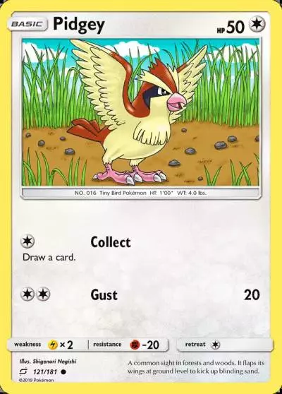 Pidgey 121/181 Team Up Pokemon card