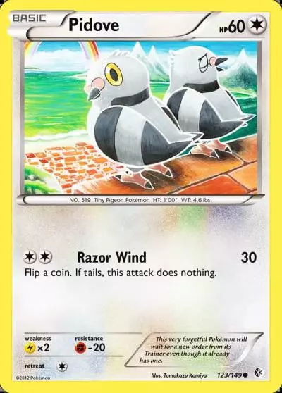 Pidove 123/149 Boundaries Crossed Pokemon card