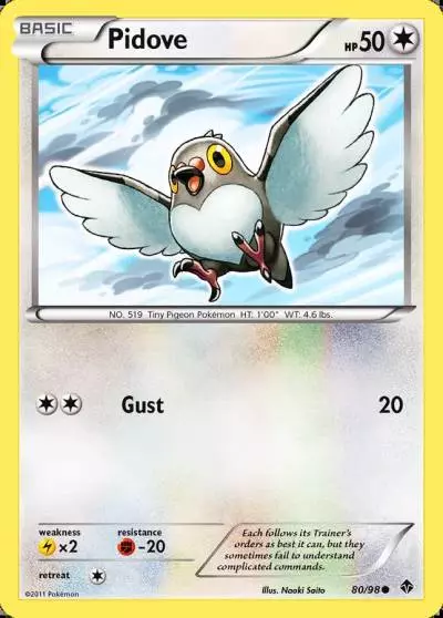Pidove 80/98 Emerging Powers Pokemon card