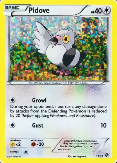 Pidove 11/12 McDonald's Collection 2011 Pokemon card