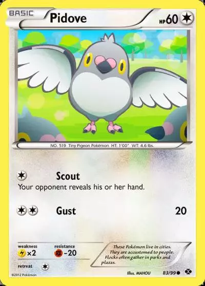 Pidove 83/99 Next Destinies Pokemon card