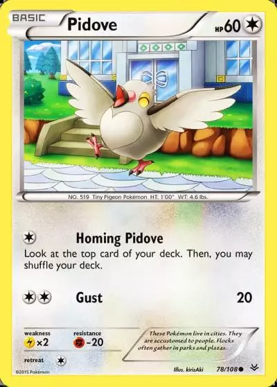Pidove 78/108 Roaring Skies Pokemon card