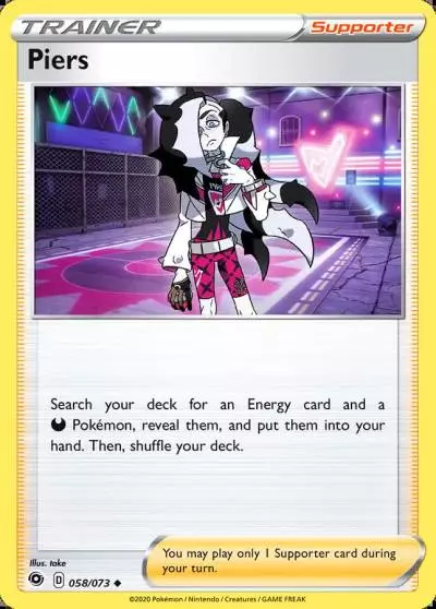 Piers 58/73 Champion's Path Pokemon card