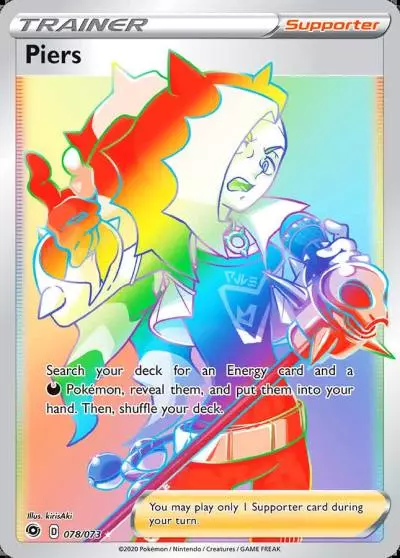 Piers 78/73 Champion's Path Pokemon card