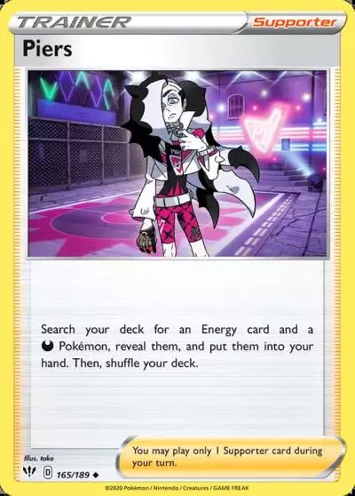 Piers 165/189 Darkness Ablaze Pokemon card