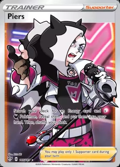 Piers 187/189 Darkness Ablaze Pokemon card
