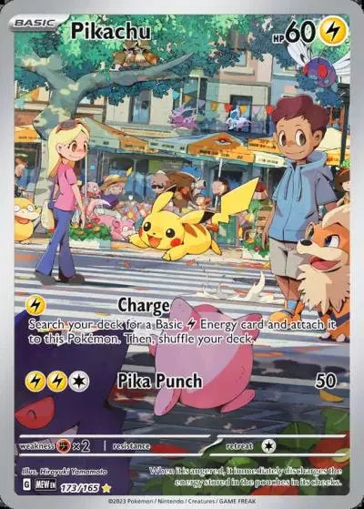 Pikachu 173/165 151 Pokemon card