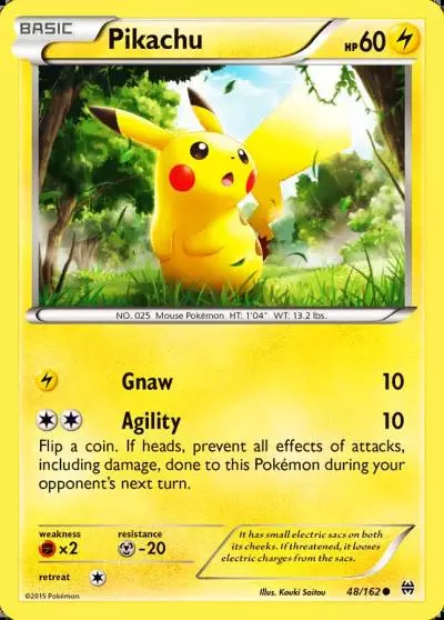 Pikachu 48/162 BREAKthrough Pokemon card