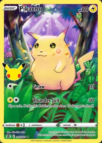 Pikachu 5/25 Celebrations Pokemon card