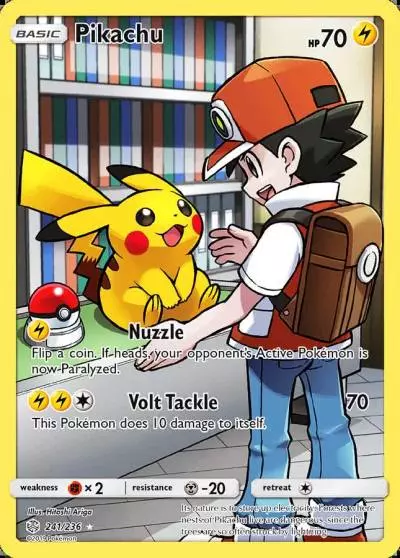 Pikachu 241/236 Cosmic Eclipse Pokemon card