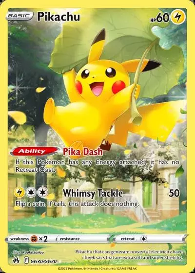 Pikachu GG30/70 Crown Zenith Galarian Gallery Pokemon card