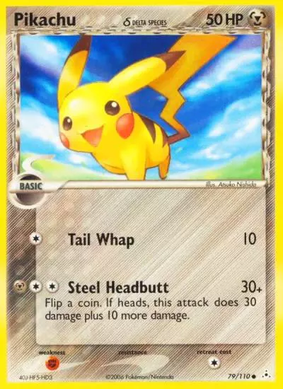 Pikachu δ 79/110 Holon Phantoms Pokemon card
