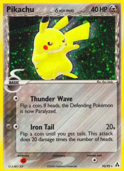 Pikachu δ 93/92 Legend Maker Pokemon card