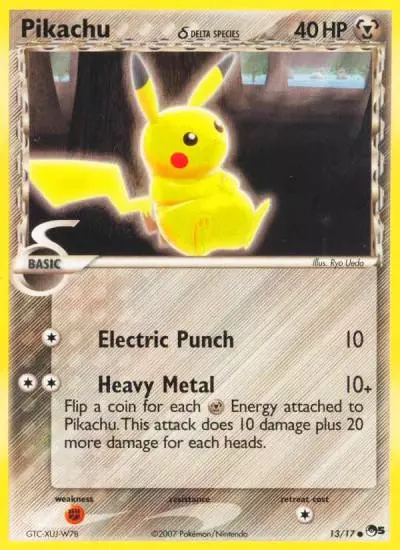 Pikachu δ 13/17 POP Series 5 Pokemon card