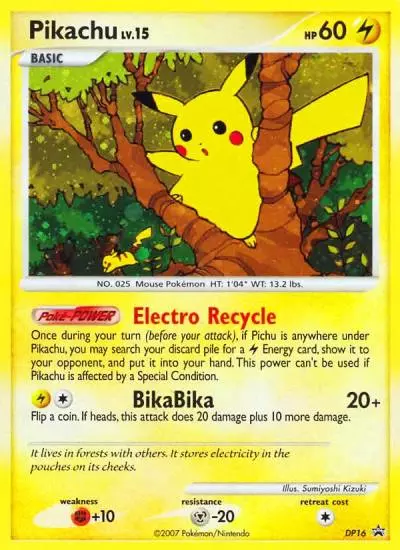 Pikachu DP16/56 DP Black Star Promos Pokemon card