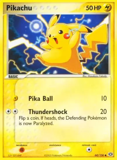 Pikachu 60/106 Emerald Pokemon card