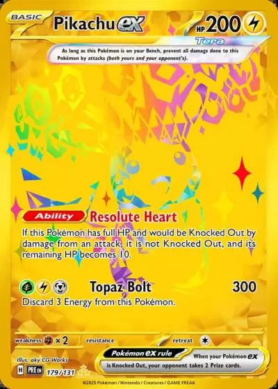 Pikachu ex 179/131 Prismatic Evolutions Pokemon card