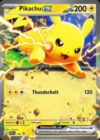 Pikachu ex 106/165 Scarlet & Violet Black Star Promos Pokemon card
