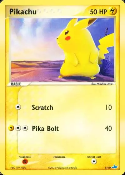 Pikachu 6/10 EX Trainer Kit Latios Pokemon card